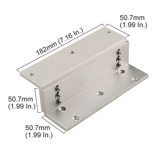 Visionis VIS-ZL-SS800 - L and Z Bracket for VIS-SS800-G Outdoor 800lbs Maglock for Inswining Application
